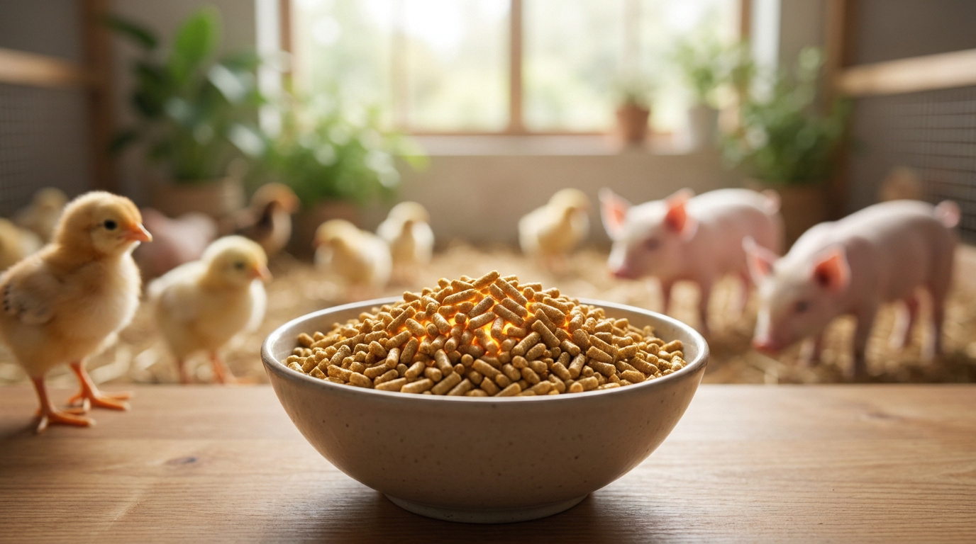 Farine d'insectes séchés utilisée en alimentation animale